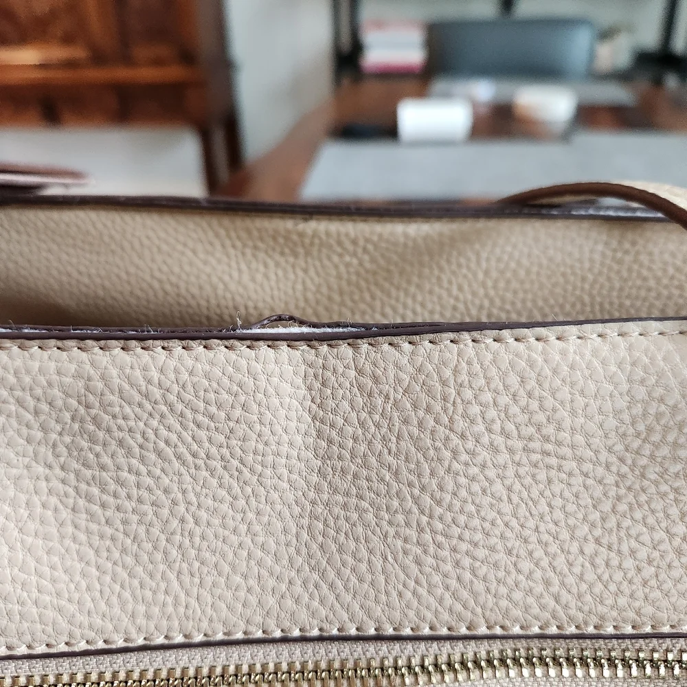 Classy Anne Klein Bag Clutch Purse Cream with Wallet and Pretty Tie